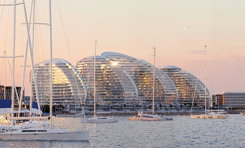 扎哈事務(wù)所新作：阿聯(lián)酋Oystra海濱綜合體詮釋‘海浪漣漪’美學(xué)